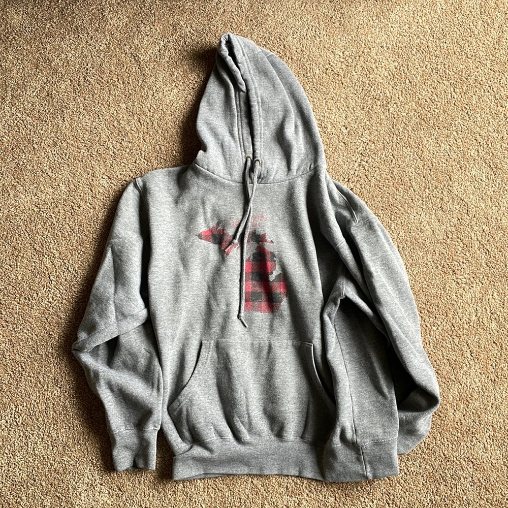 Up north Buffalo Plaid Michigan hoodie